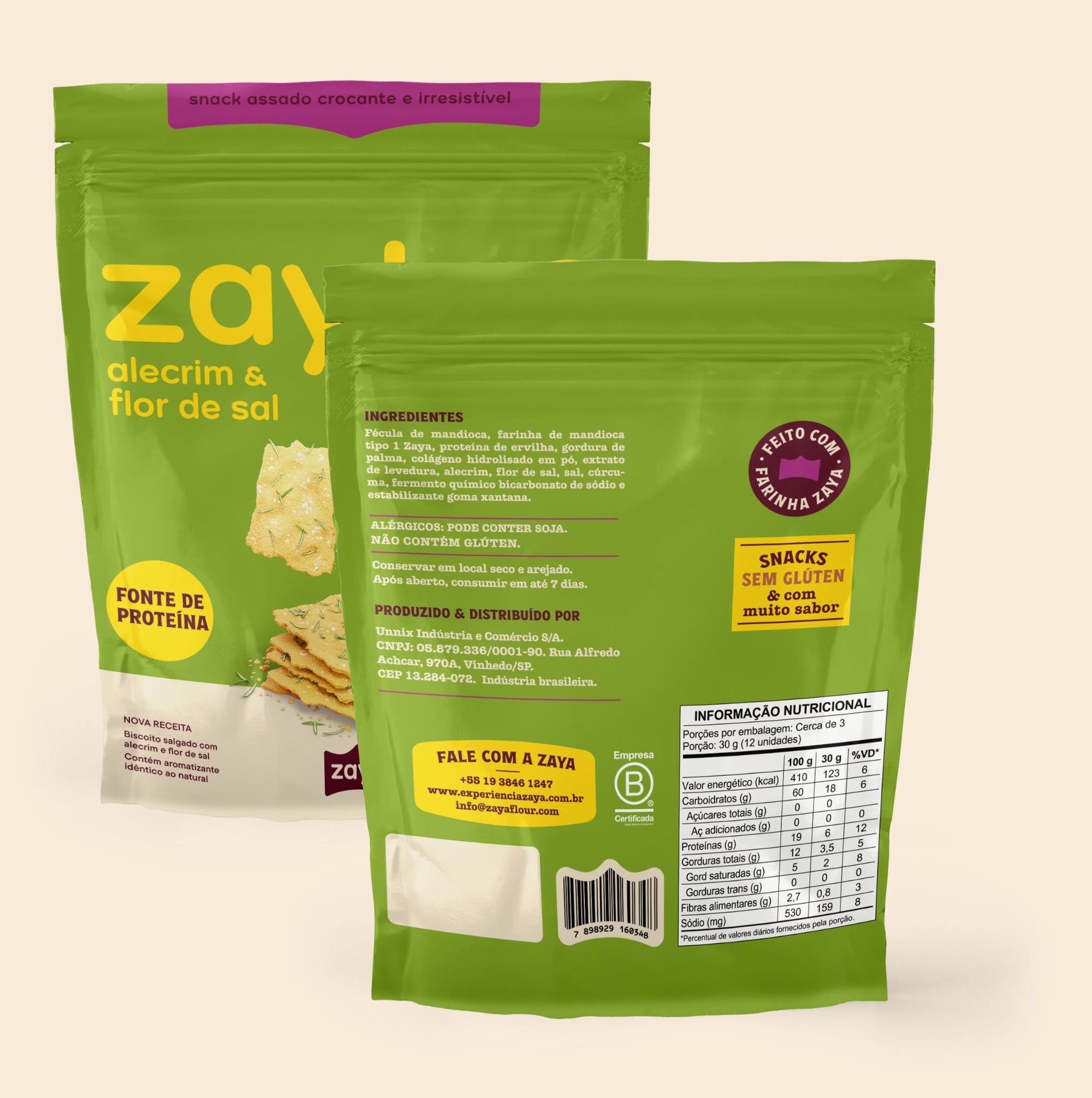 Zaytas Lascas Proteica Alecrim & Flor de Sal 80g