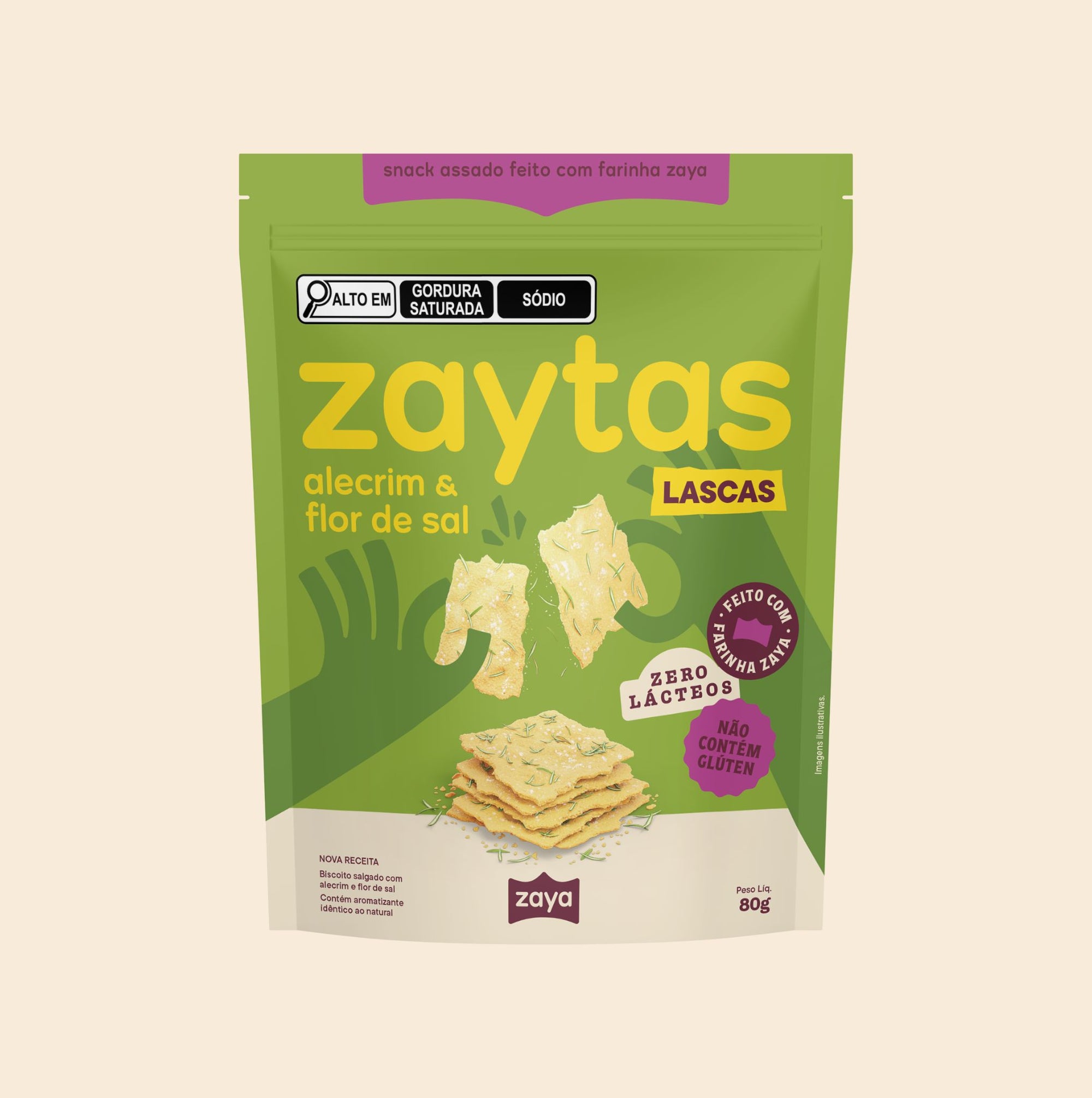 Zaytas Lascas Alecrim & Flor de Sal 80g