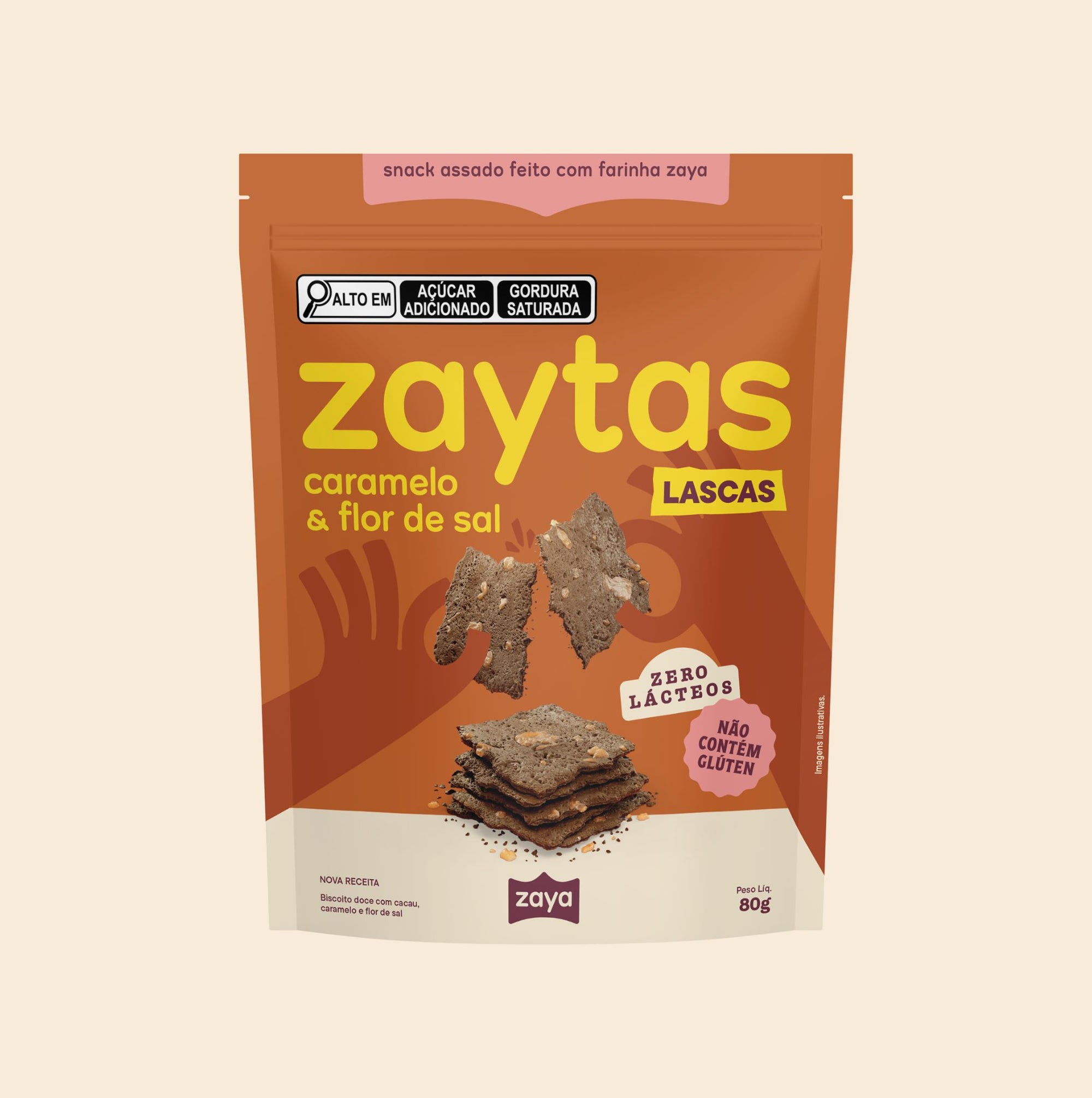 Zaytas Lascas Caramelo & Flor de Sal 80g