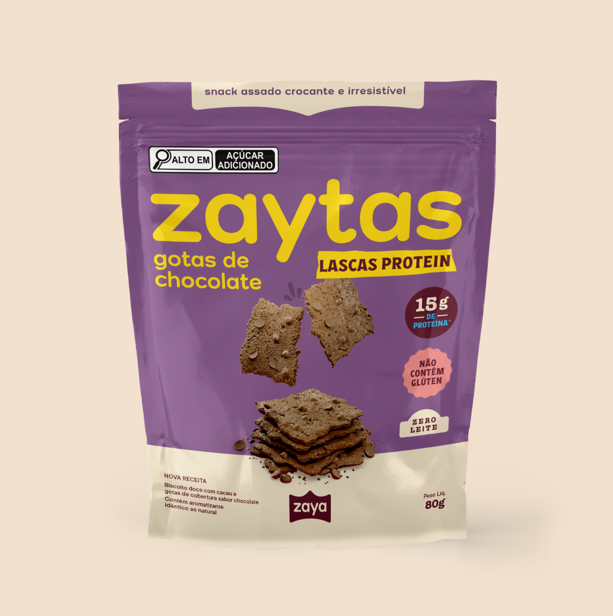 Zaytas Lascas Proteicas Chocolate 80g